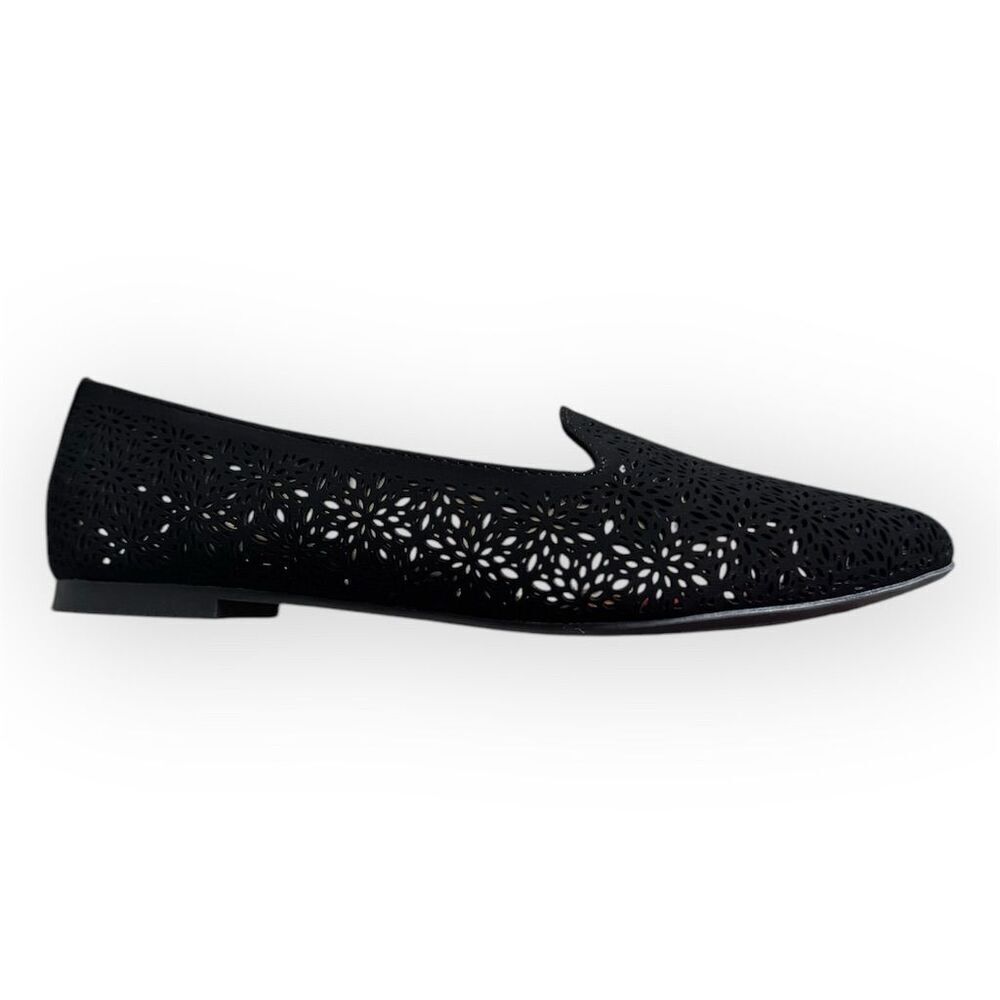 Report Women's Black Peek-a-Boo Metallic Slip-On Flats Size 6.5 NWOT - Picture 4 of 7